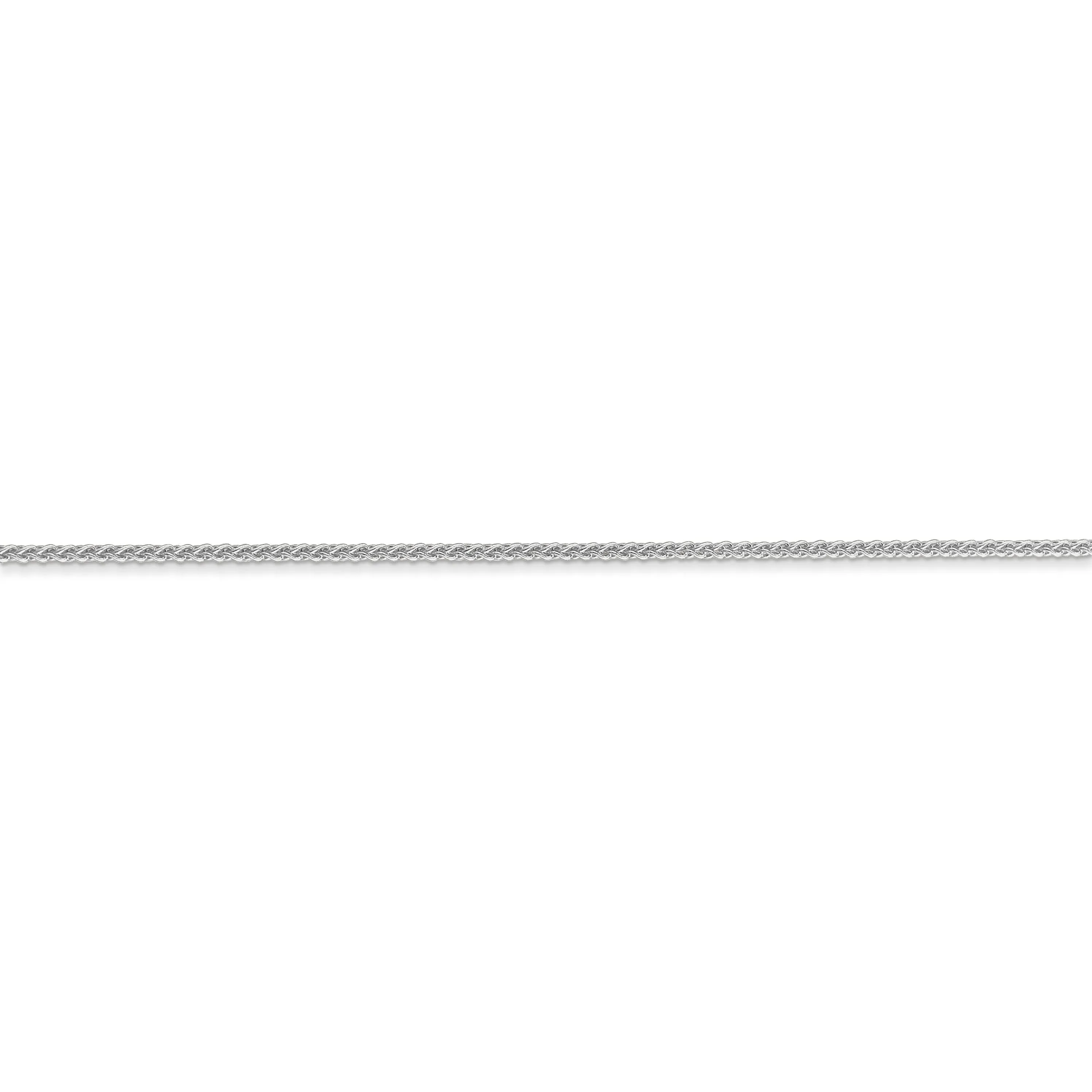 10K White Gold 1mm Wheat Chain