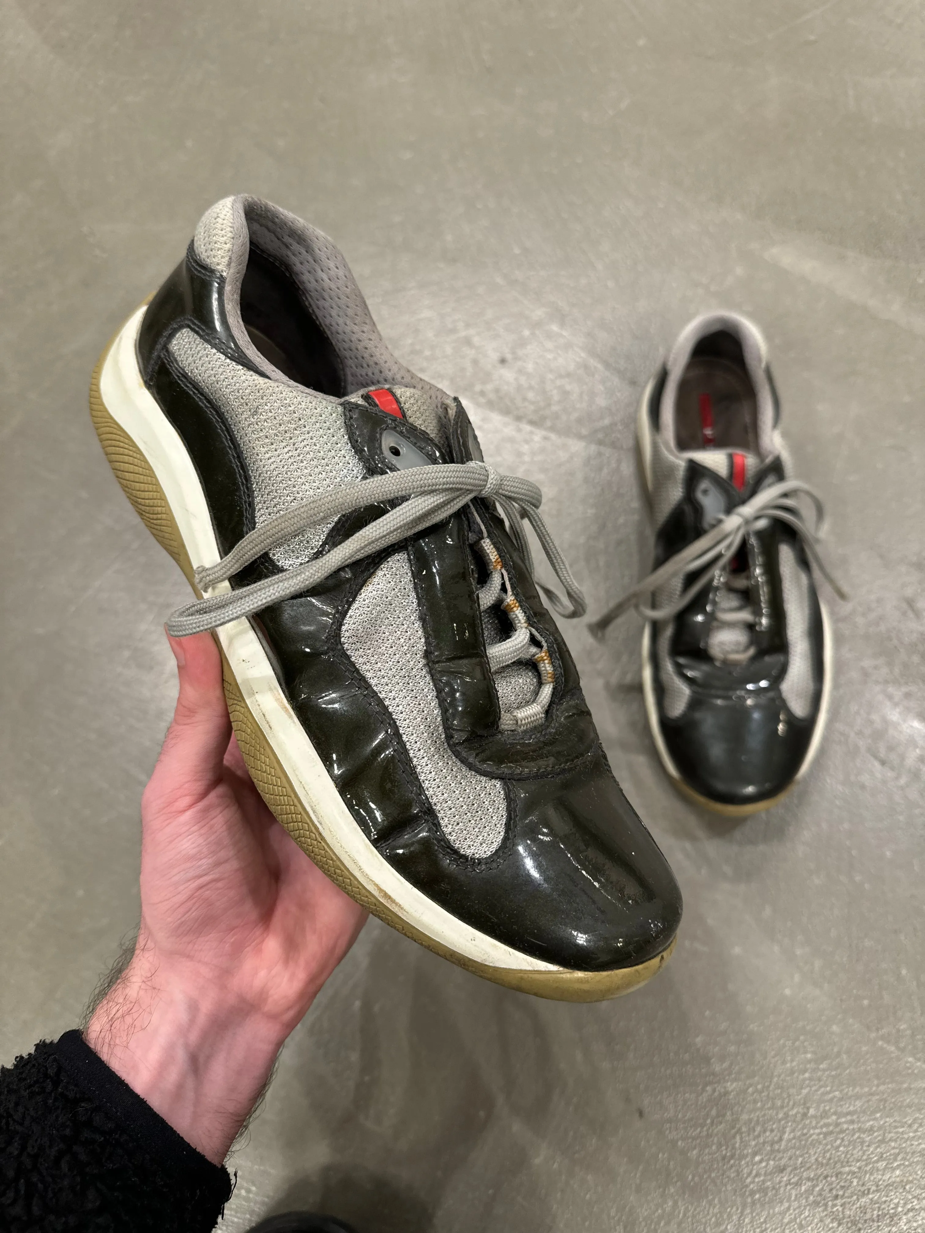 2000s Prada American cup patent leather shoes