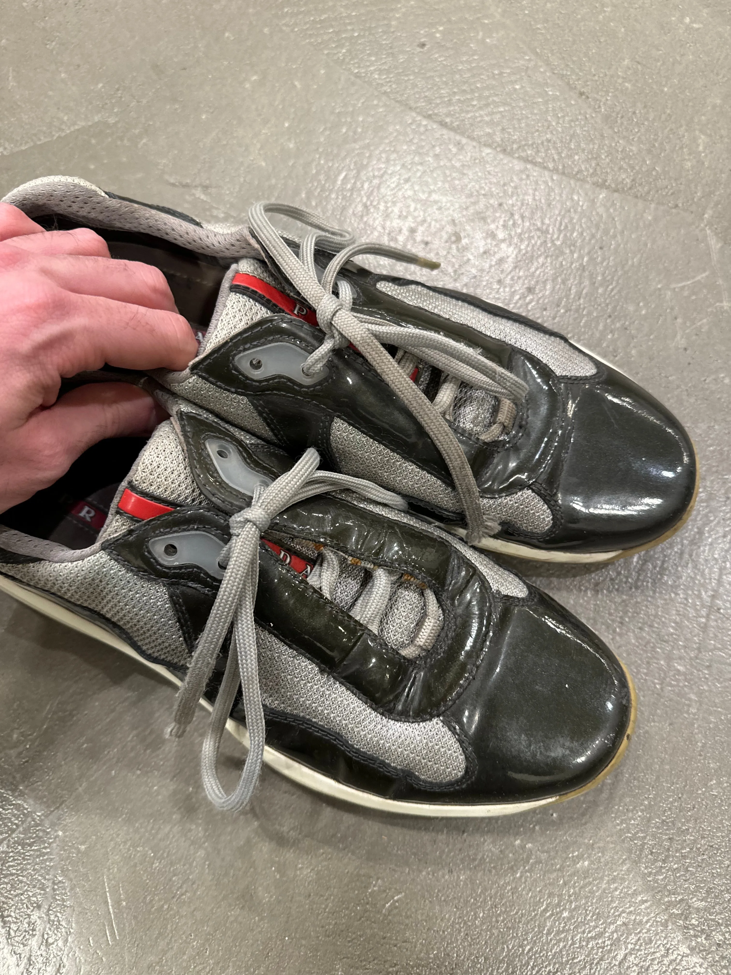 2000s Prada American cup patent leather shoes