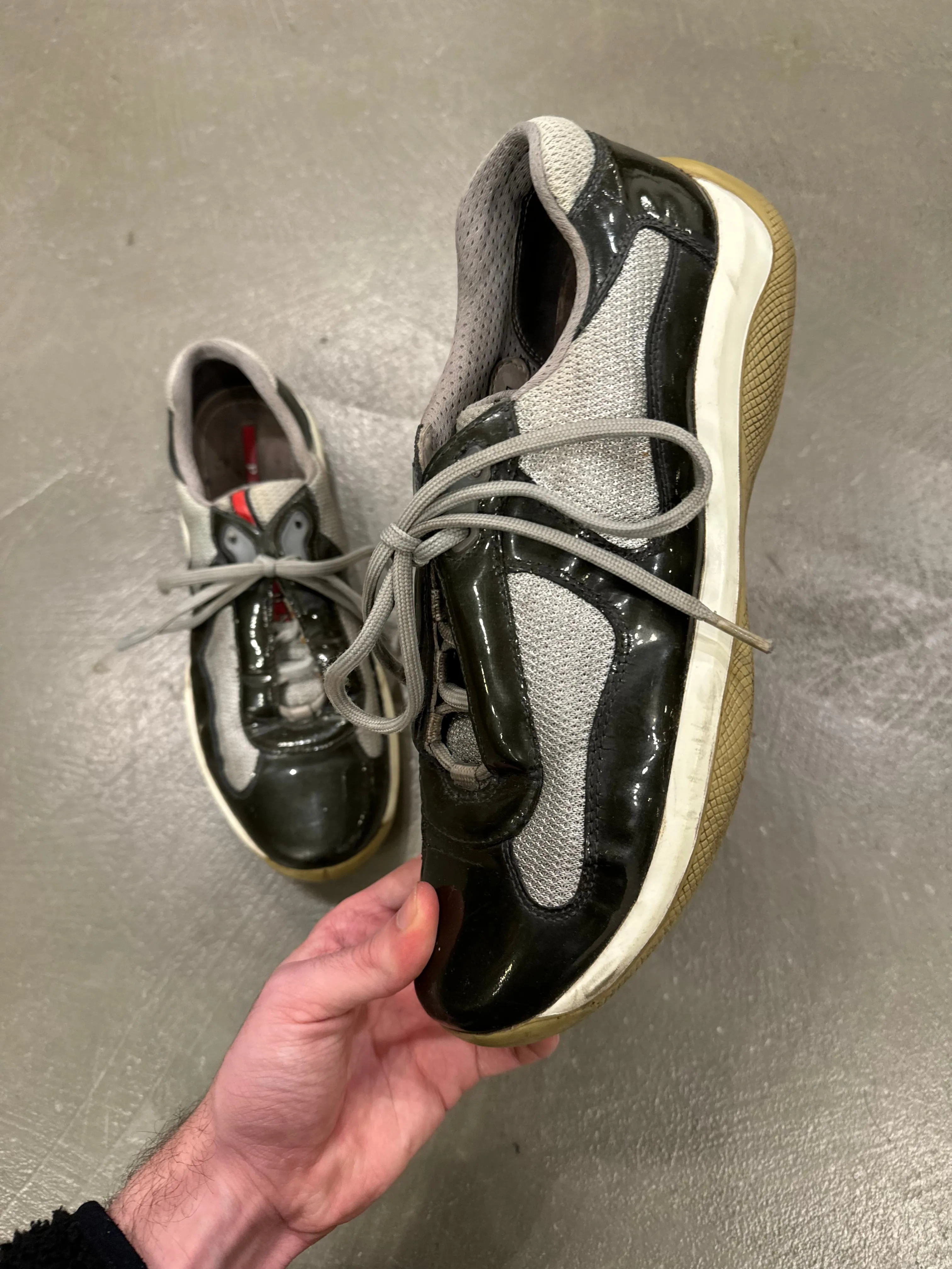 2000s Prada American cup patent leather shoes