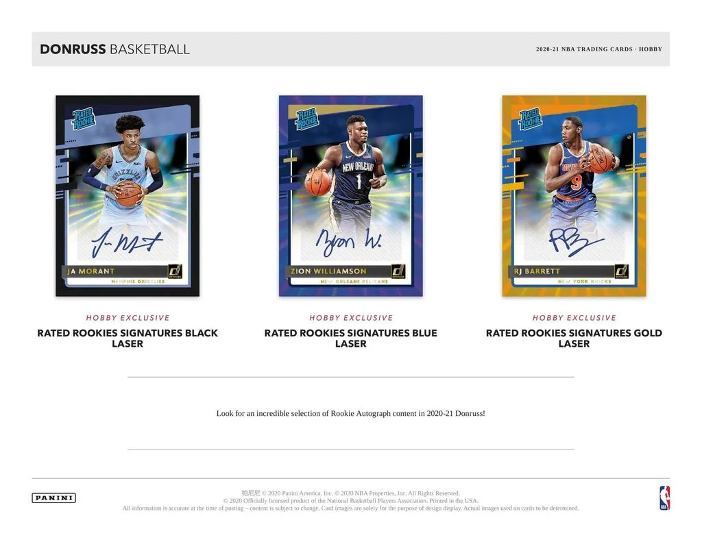 2020-21 Panini Basketball Donruss hobby