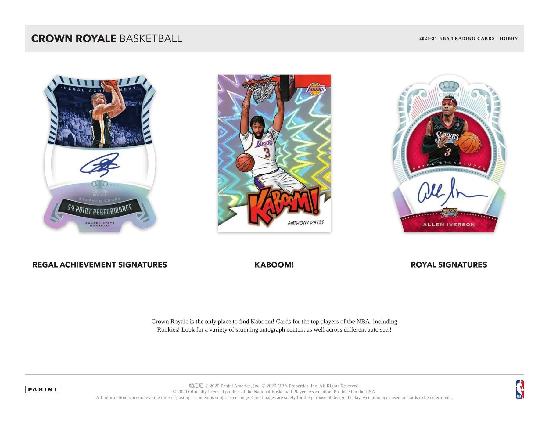 2020-21 Panini Crown Royale Basketball Hobby