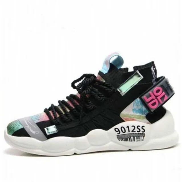 2020 LOVERS Shoes Spring Autumn Hip Hop Sneakers Men Shoes Casual Breathable Comfortable Male Shoes Walking Footwear W05