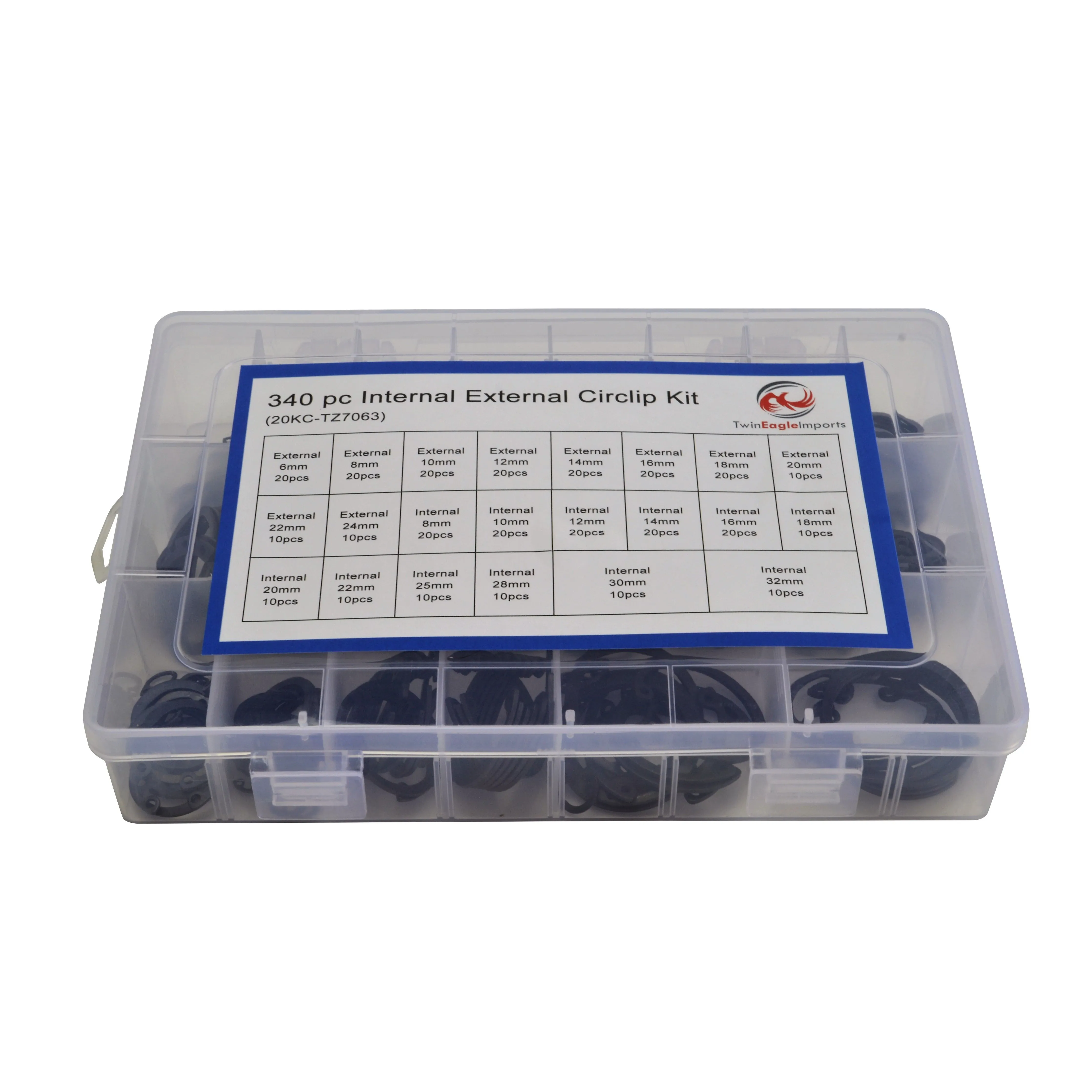 340pc Internal External Circlip Snap Ring