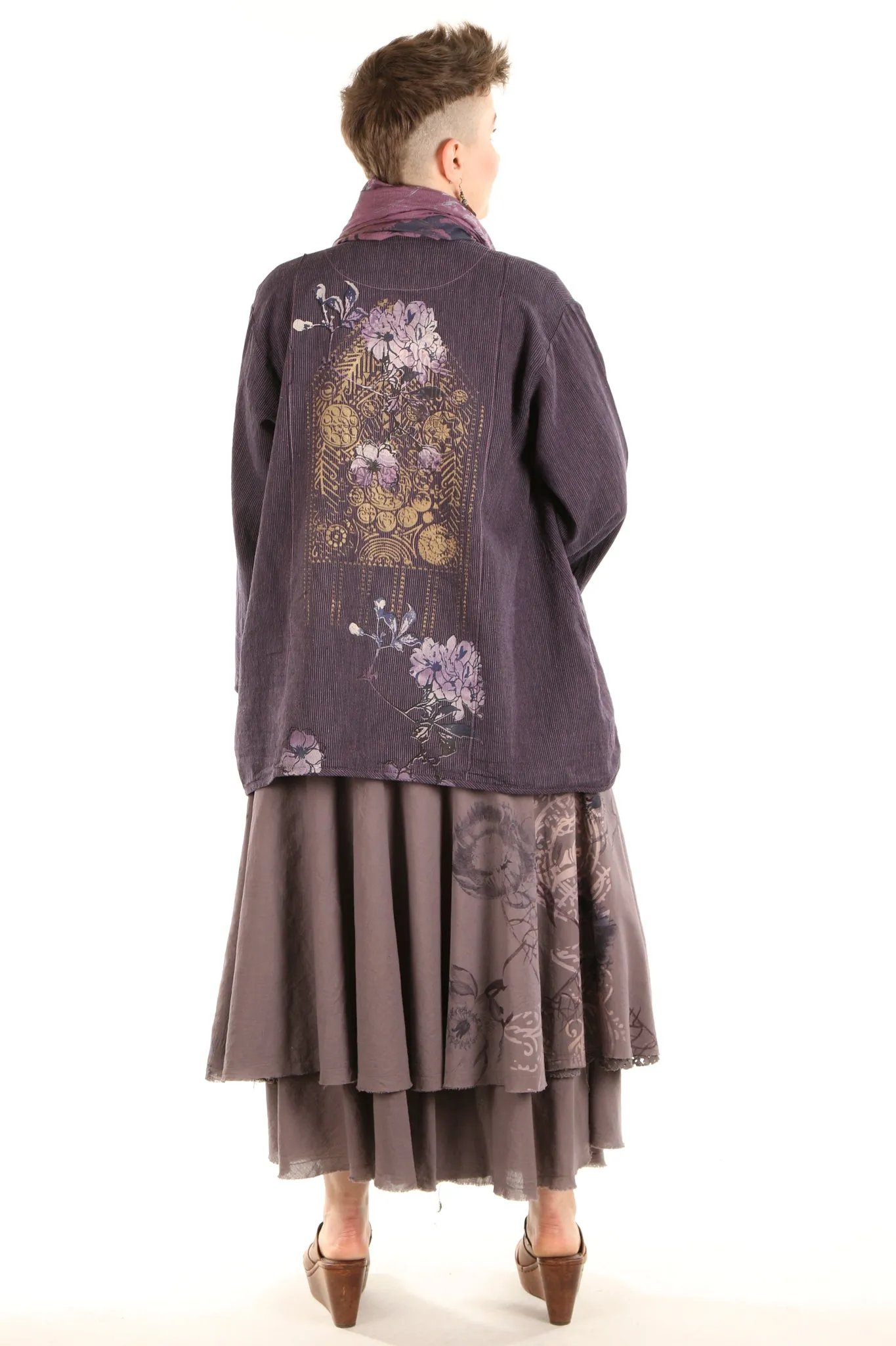 4113 Lace Tiered Skirt Dove Hand-P