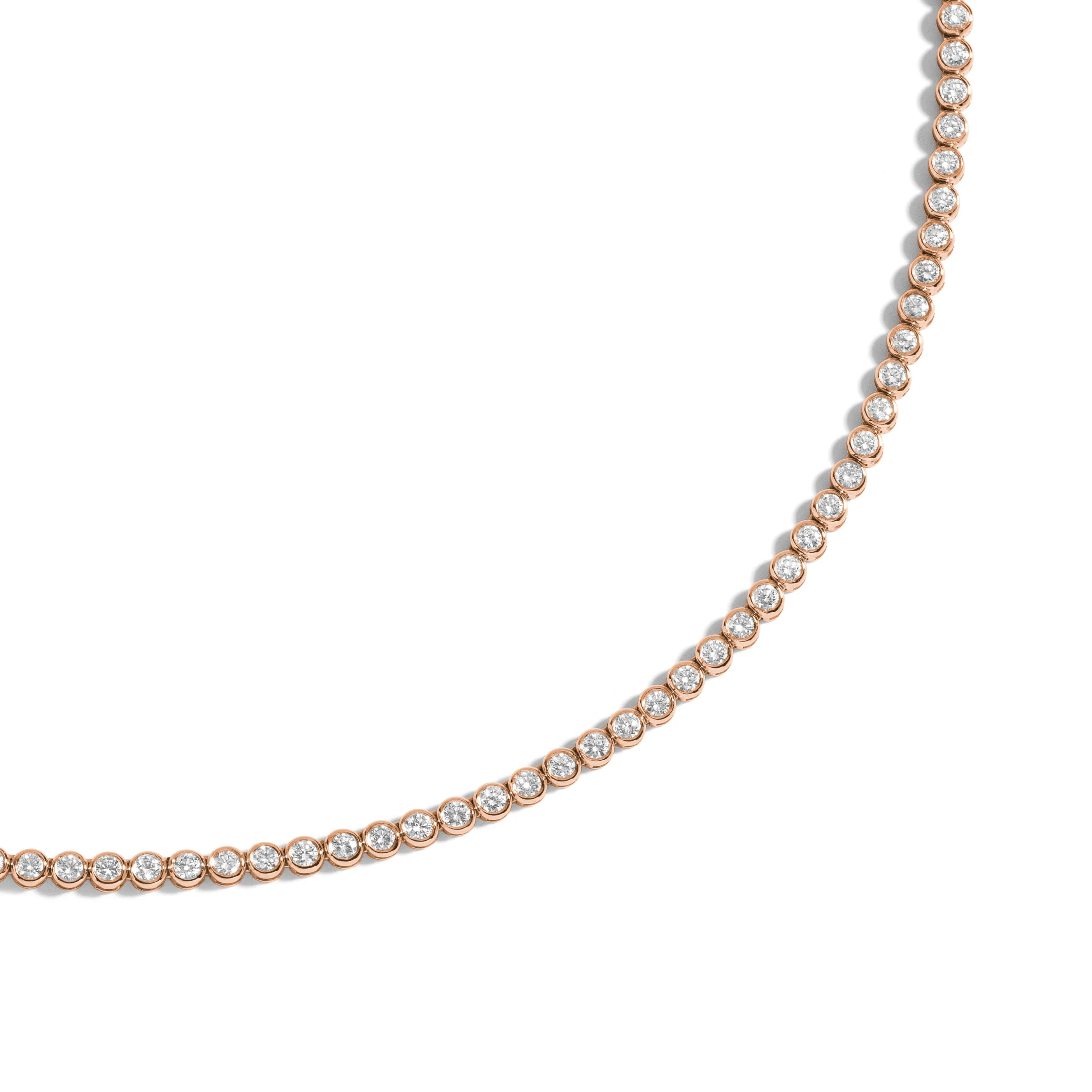 5 Carat Bezel-Set Tennis Necklace