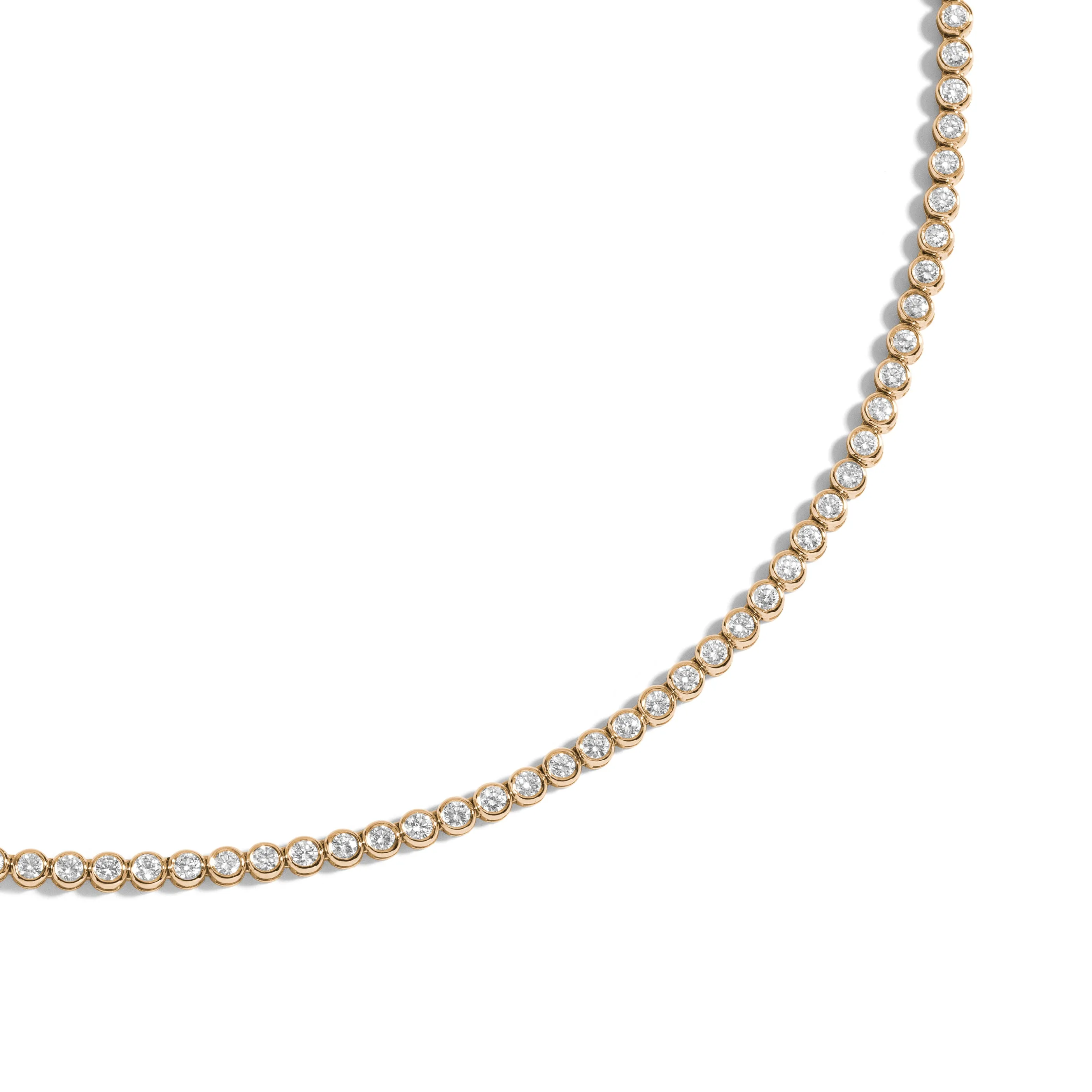 5 Carat Bezel-Set Tennis Necklace