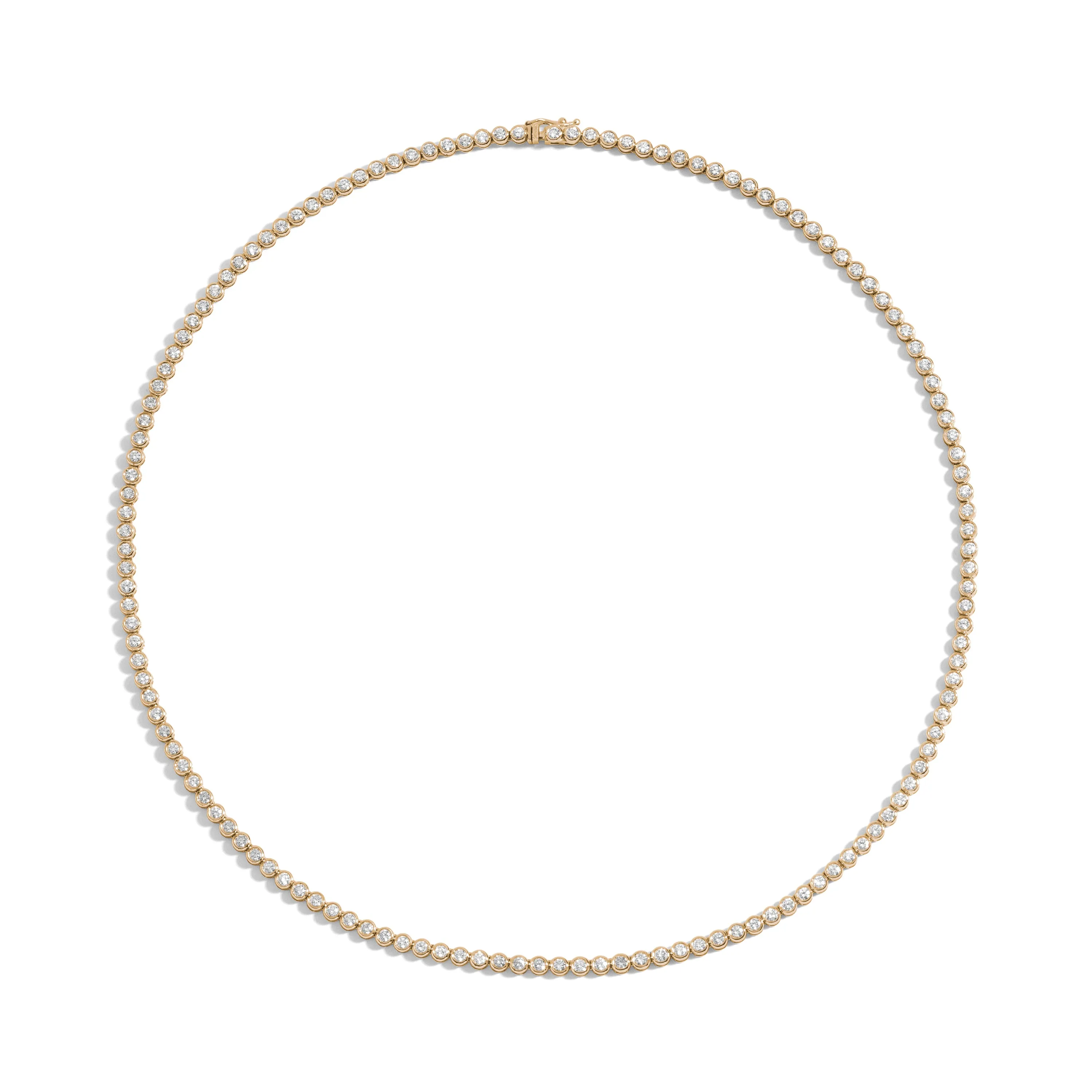 5 Carat Bezel-Set Tennis Necklace