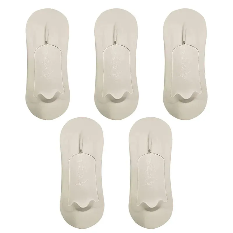 5 Pairs Men's Ultra-Thin No Show Ice Silk Socks - Non-Slip and Breathable