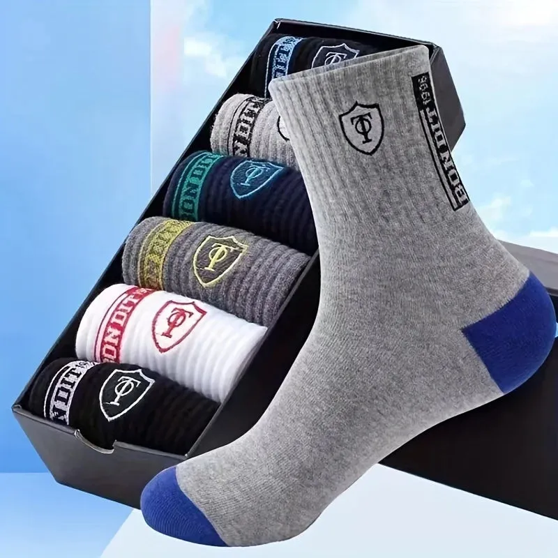 5PCS Set Men's Ultra Breathable Stylish Sports Socks
