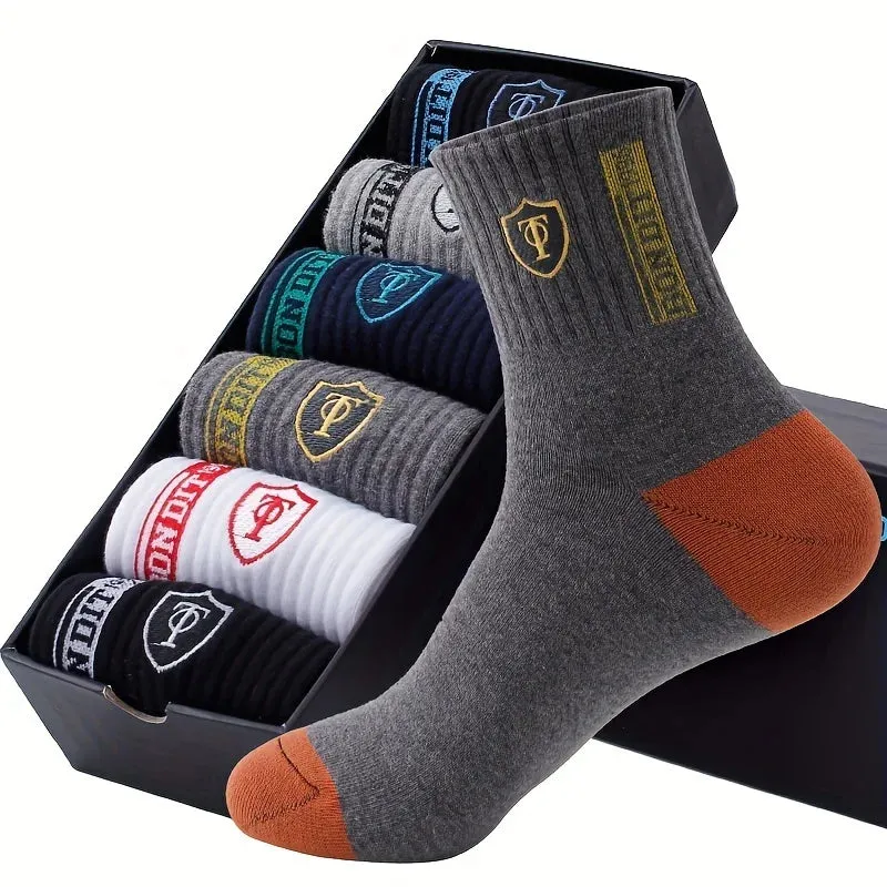 5PCS Set Men's Ultra Breathable Stylish Sports Socks