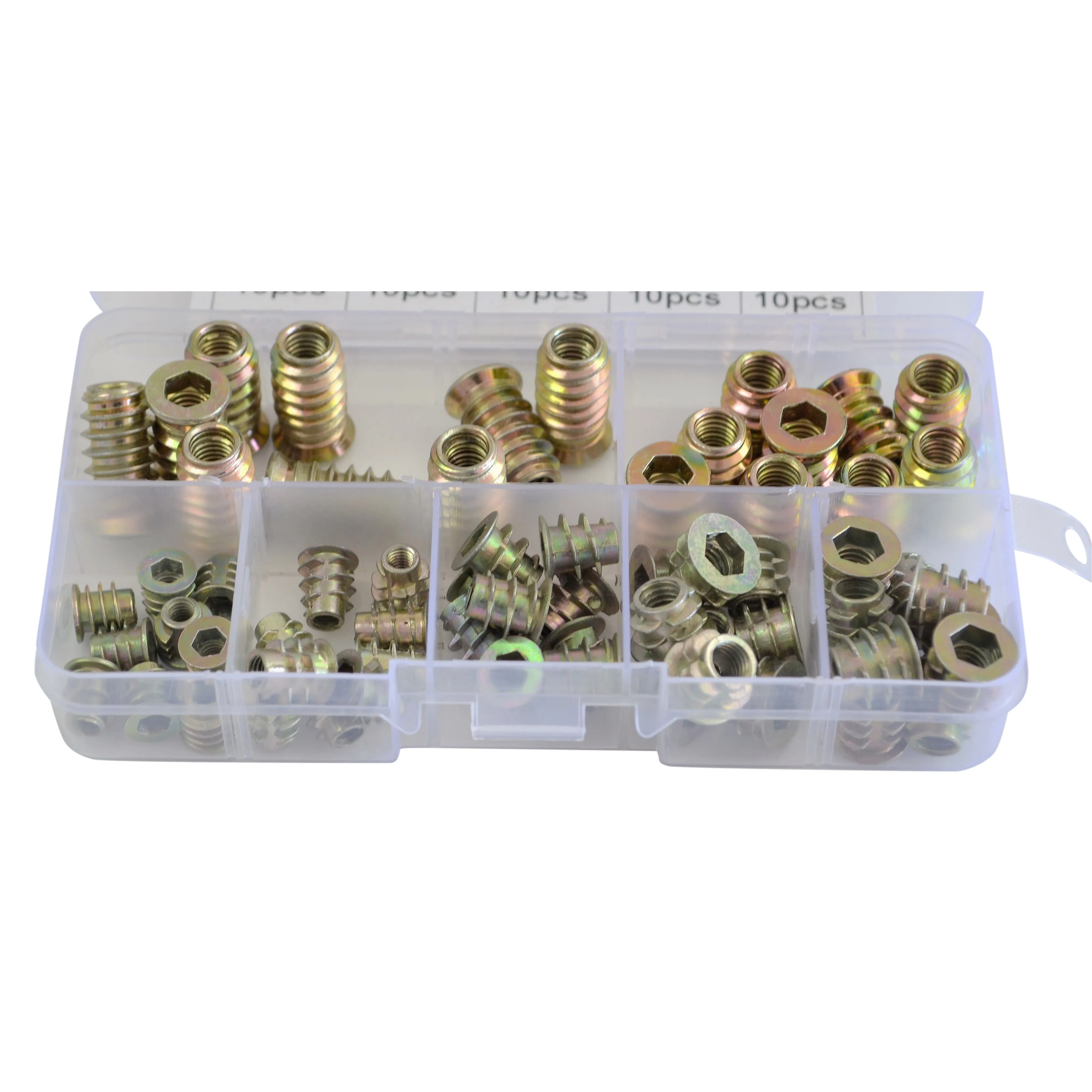 70pc Metric Zinc Alloy Furniture Inserts Grab Kit Assortment