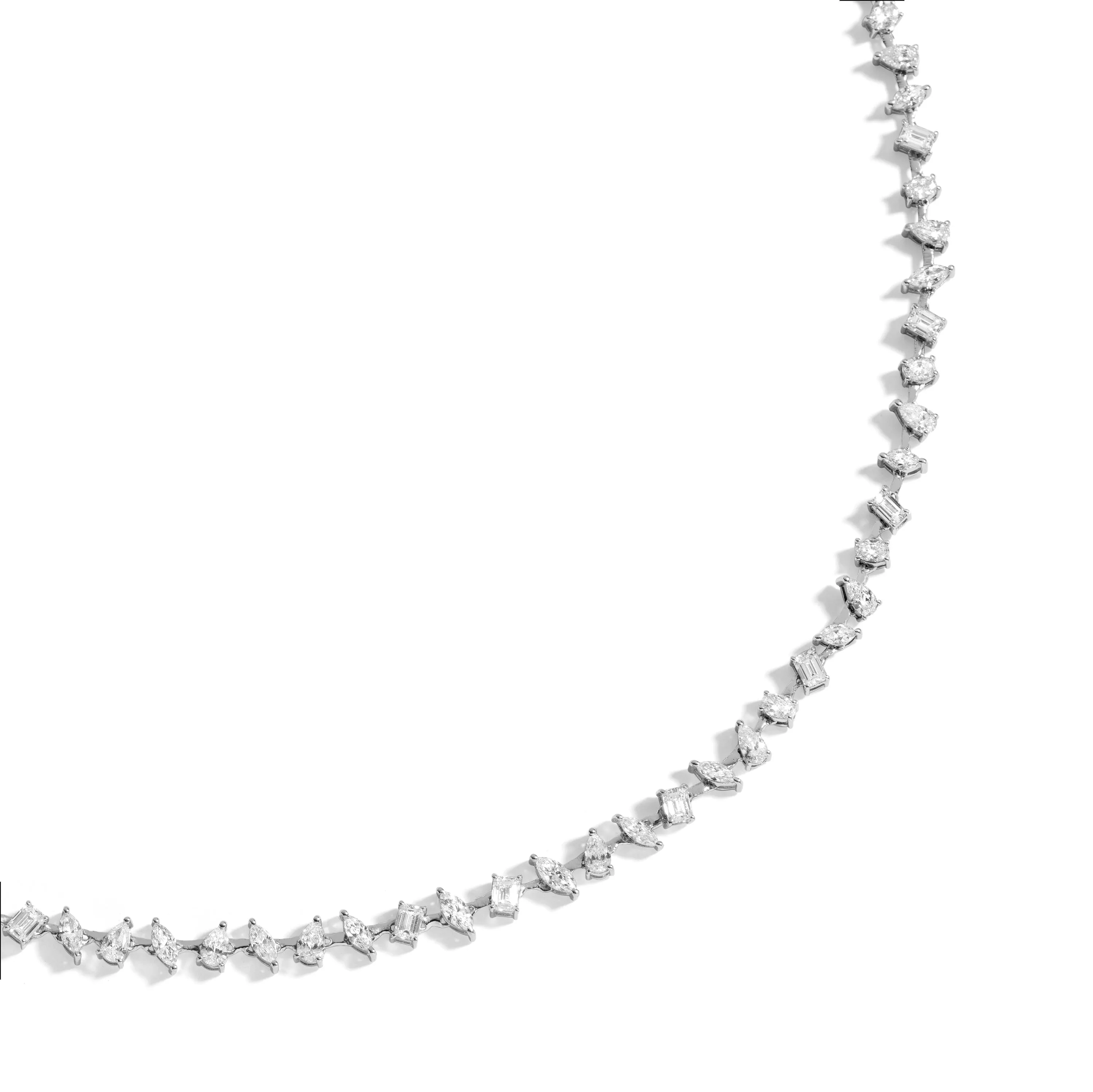 8 Carat Multi-shape Diamond Tennis Necklace