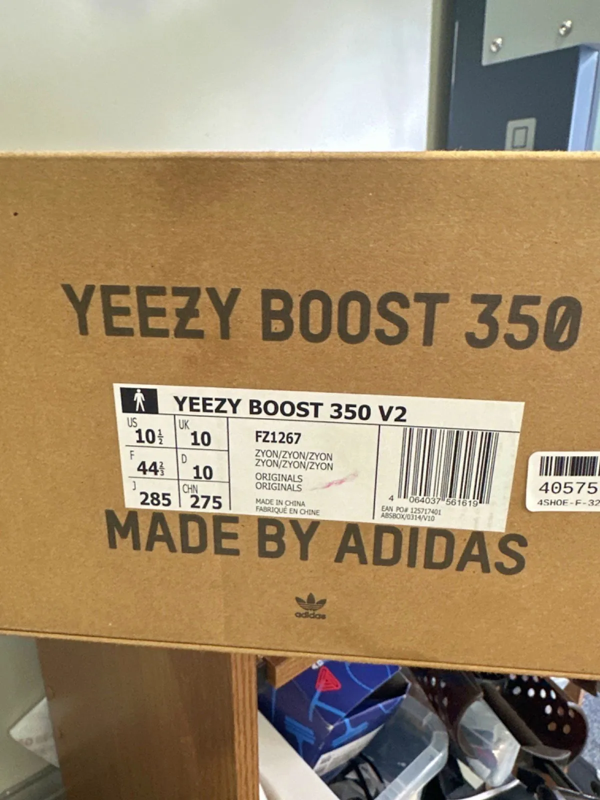 Adidas FZ1267 Yeezy Zyon Boost 350 V2 Trainers UK 10 👟