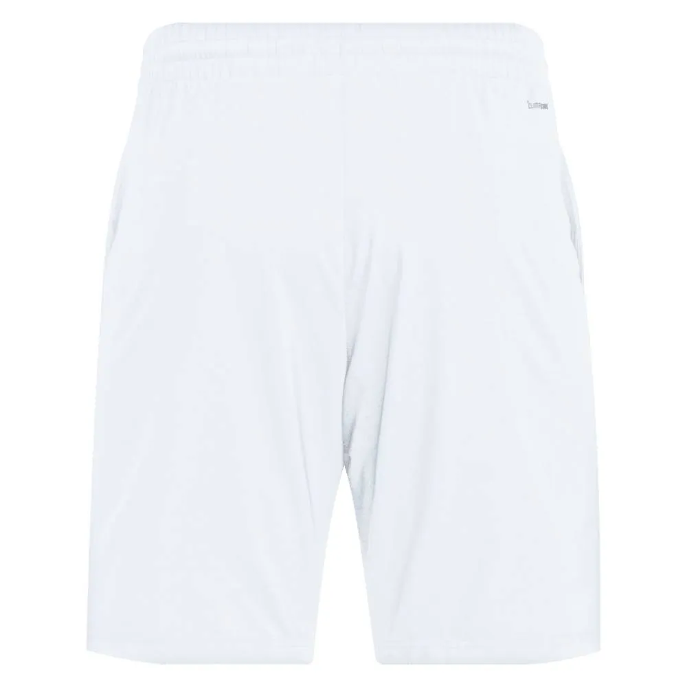 adidas Men's 3 Stripe Club Short 7-Inch (White)