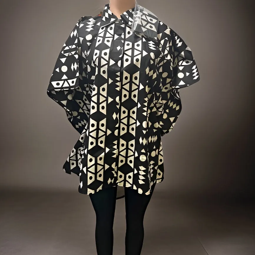 African Print Button Down Short Kaftan