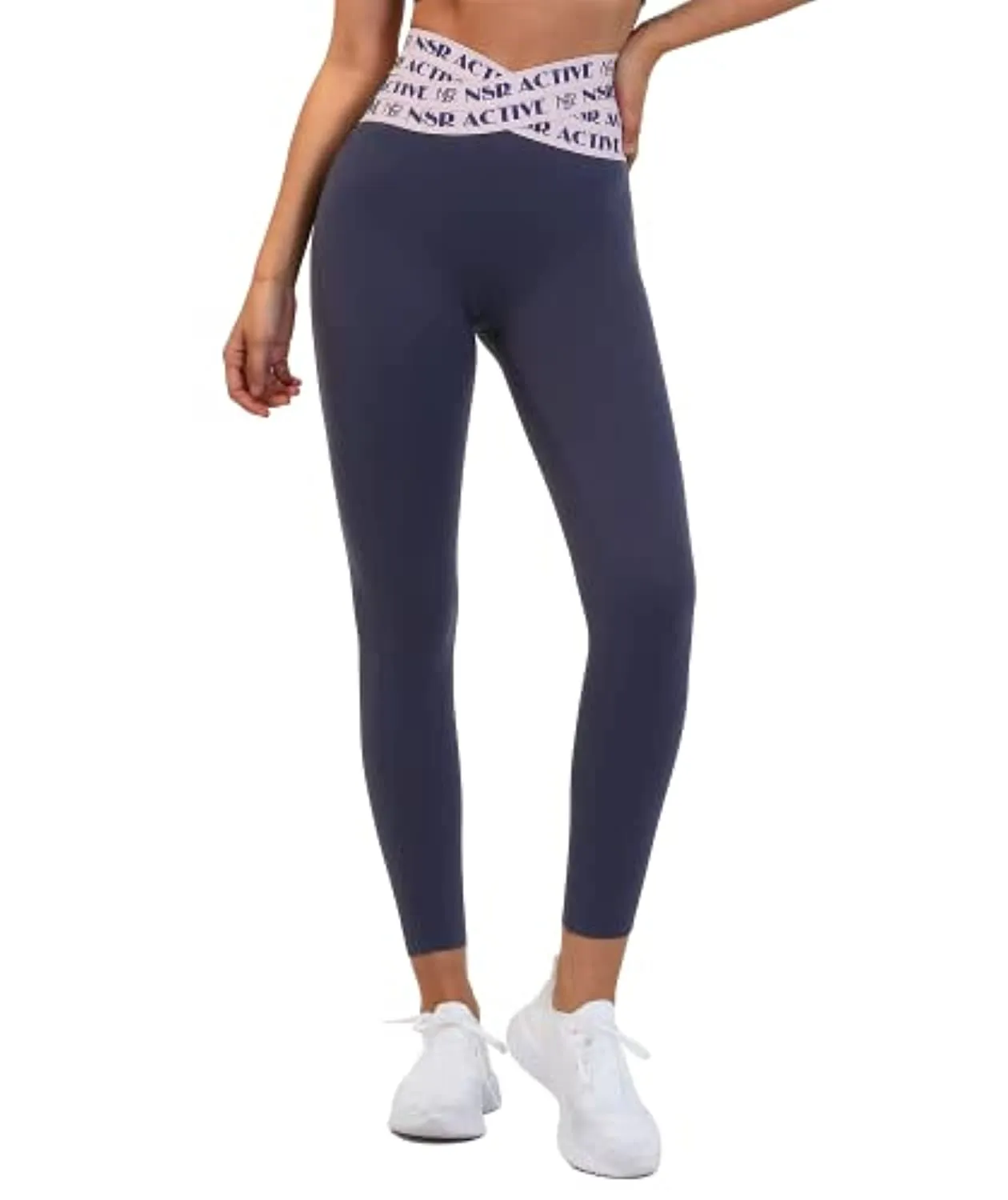 AirFree Womens Cross Waist 7/8 Length Running Workout Leggings