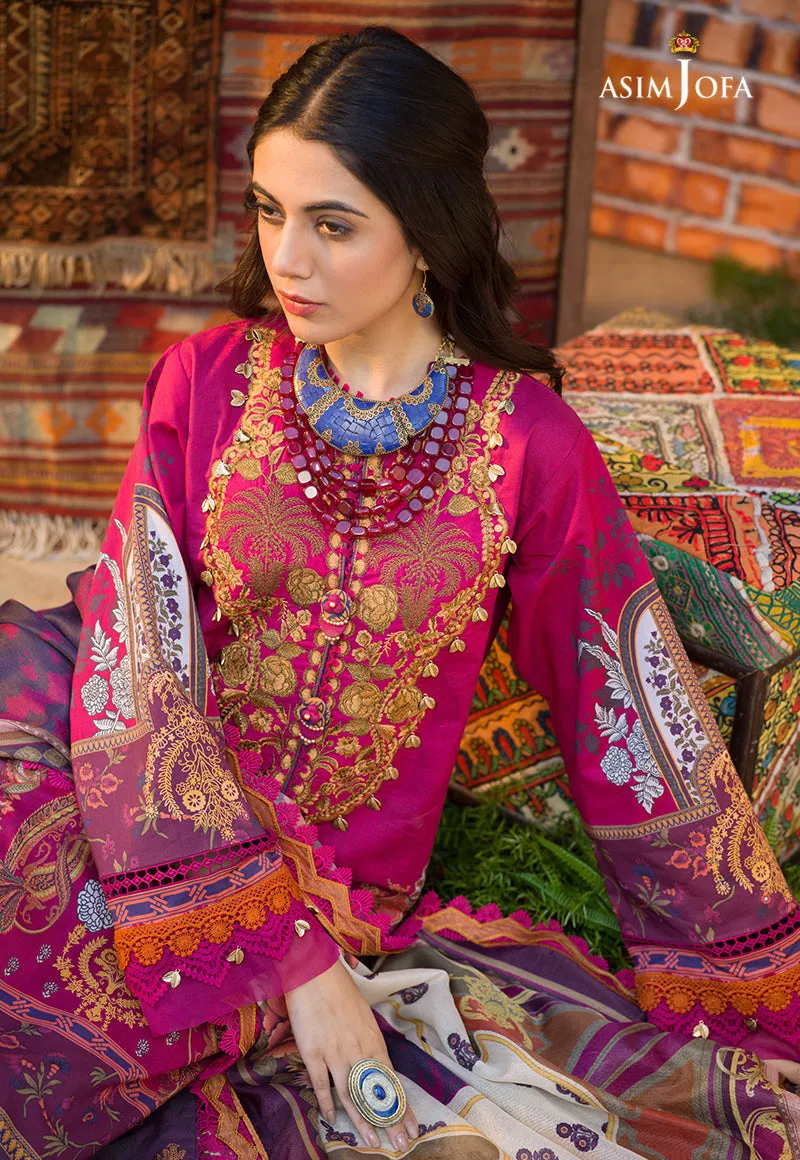 AJPR-04 | Asim Jofa Prints Rania Collection 2022 | Unstitched Embroidered Lawn Suits