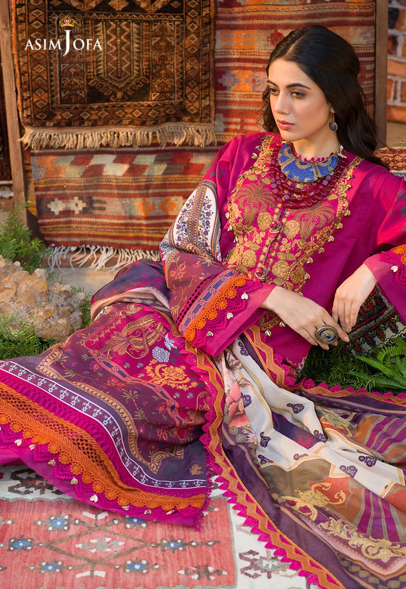 AJPR-04 | Asim Jofa Prints Rania Collection 2022 | Unstitched Embroidered Lawn Suits
