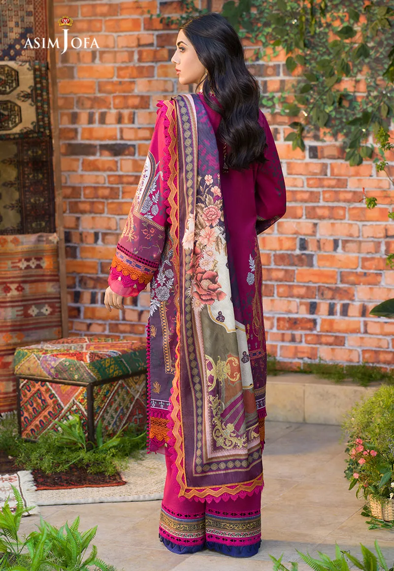AJPR-04 | Asim Jofa Prints Rania Collection 2022 | Unstitched Embroidered Lawn Suits