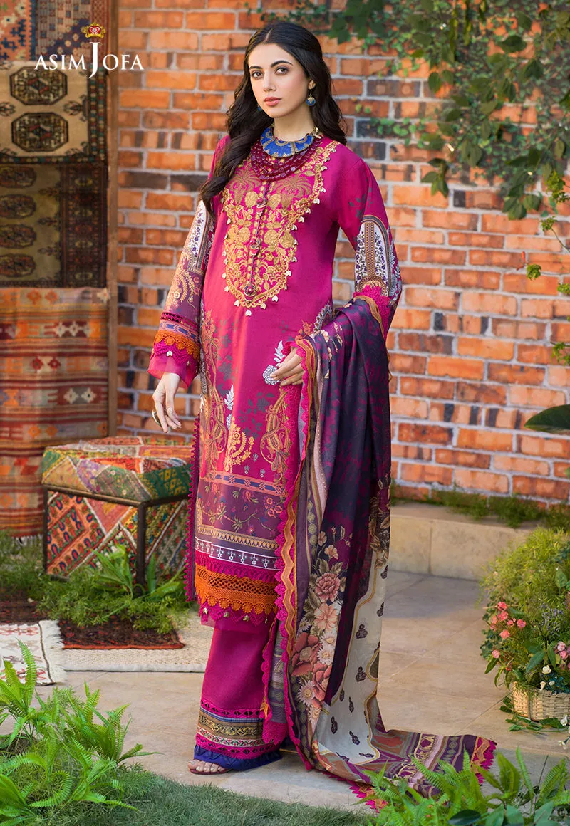 AJPR-04 | Asim Jofa Prints Rania Collection 2022 | Unstitched Embroidered Lawn Suits