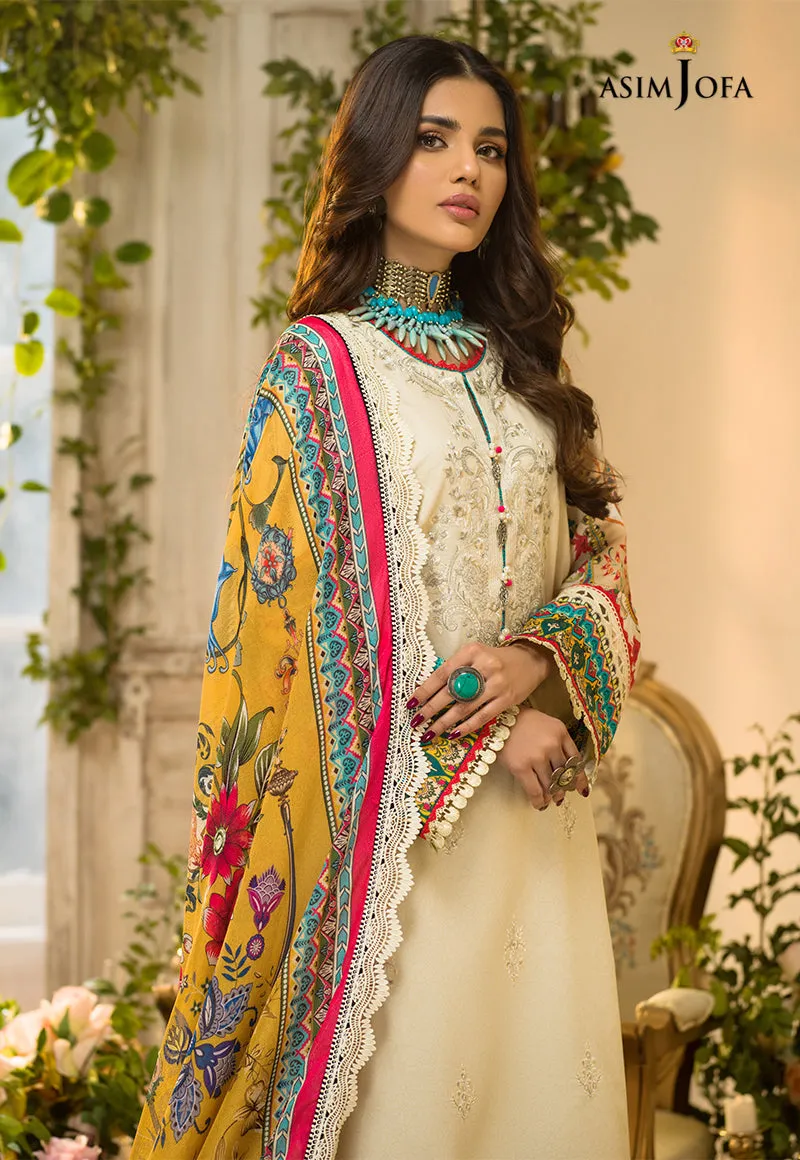 AJPR-05 | Asim Jofa Prints Rania Collection 2022 | Unstitched Embroidered Lawn Suits