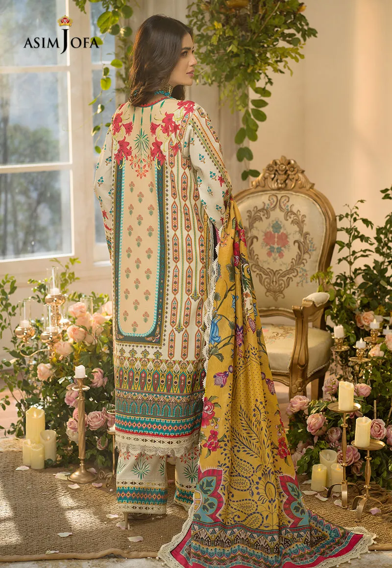 AJPR-05 | Asim Jofa Prints Rania Collection 2022 | Unstitched Embroidered Lawn Suits