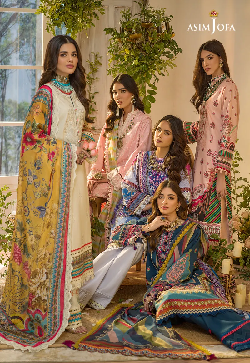 AJPR-05 | Asim Jofa Prints Rania Collection 2022 | Unstitched Embroidered Lawn Suits