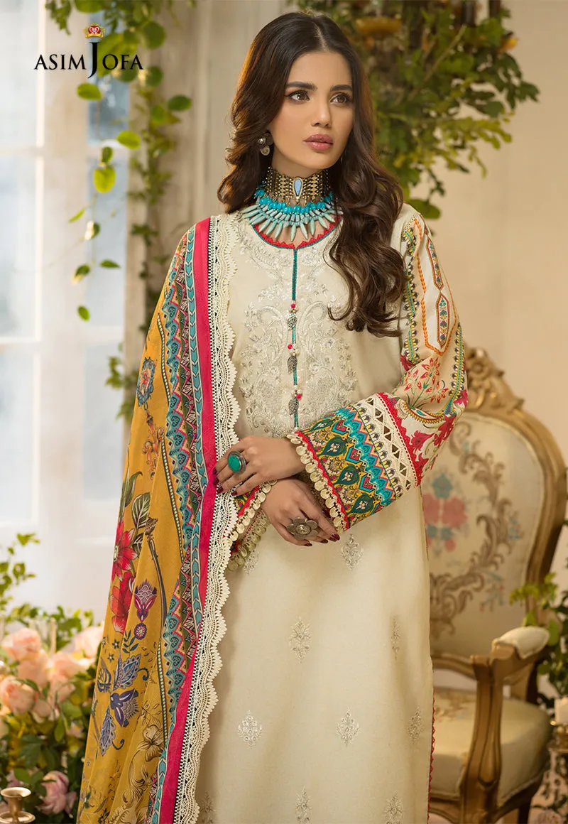 AJPR-05 | Asim Jofa Prints Rania Collection 2022 | Unstitched Embroidered Lawn Suits