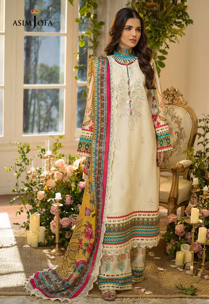 AJPR-05 | Asim Jofa Prints Rania Collection 2022 | Unstitched Embroidered Lawn Suits