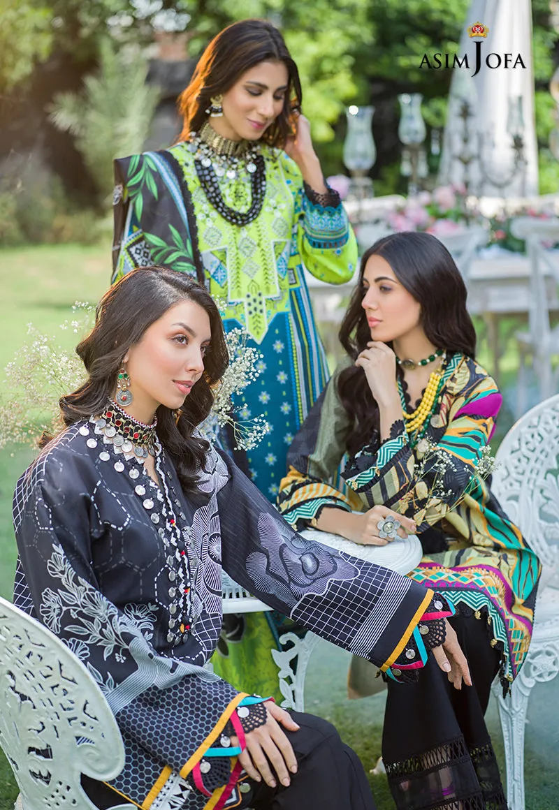 AJPR-06 | Asim Jofa Prints Rania Collection 2022 | Unstitched Embroidered Lawn Suits