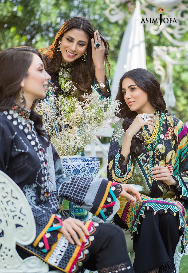 AJPR-06 | Asim Jofa Prints Rania Collection 2022 | Unstitched Embroidered Lawn Suits