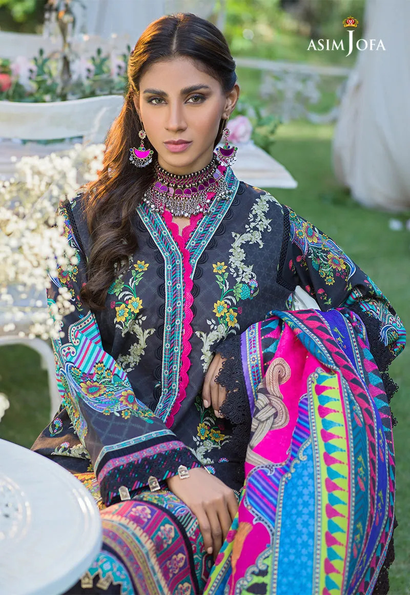 AJPR-07 | Asim Jofa Prints Rania Collection 2022 | Unstitched Embroidered Lawn Suits