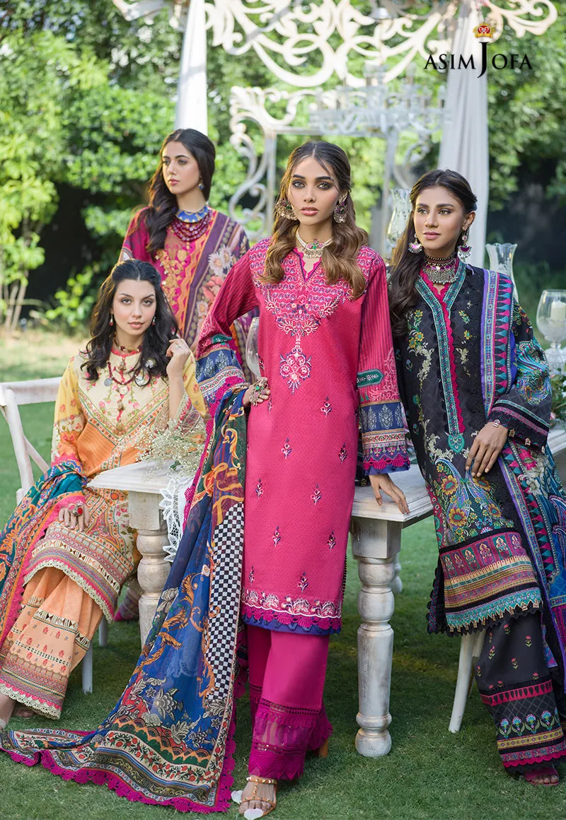 AJPR-07 | Asim Jofa Prints Rania Collection 2022 | Unstitched Embroidered Lawn Suits