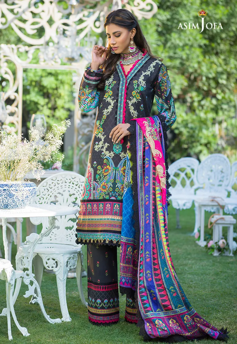 AJPR-07 | Asim Jofa Prints Rania Collection 2022 | Unstitched Embroidered Lawn Suits