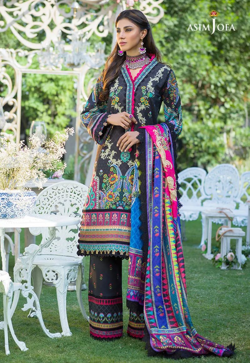 AJPR-07 | Asim Jofa Prints Rania Collection 2022 | Unstitched Embroidered Lawn Suits