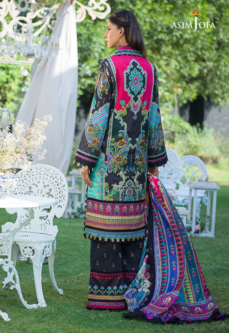 AJPR-07 | Asim Jofa Prints Rania Collection 2022 | Unstitched Embroidered Lawn Suits