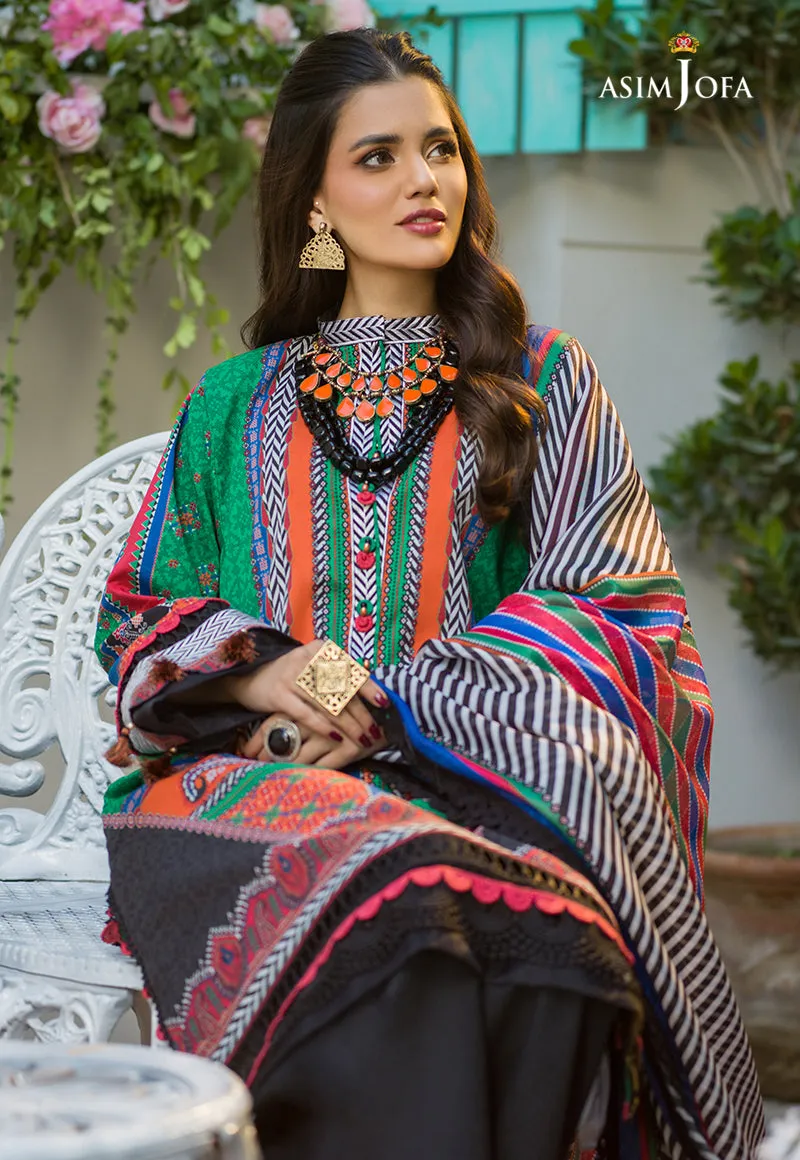 AJPR-21 | Asim Jofa Prints Rania Collection 2022 | Unstitched Embroidered Lawn Suits