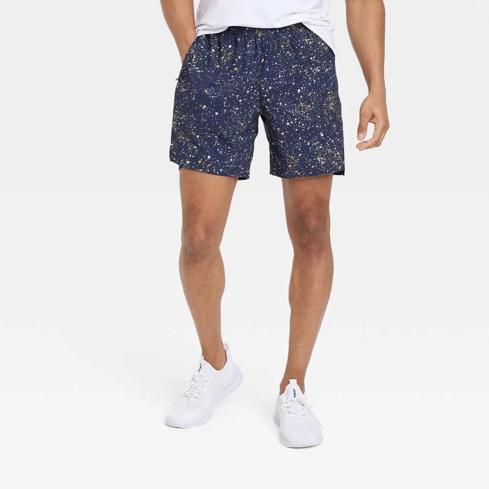 All In Motion Men's Unlined Run Shorts 7" K85LPZ Dark Blue L