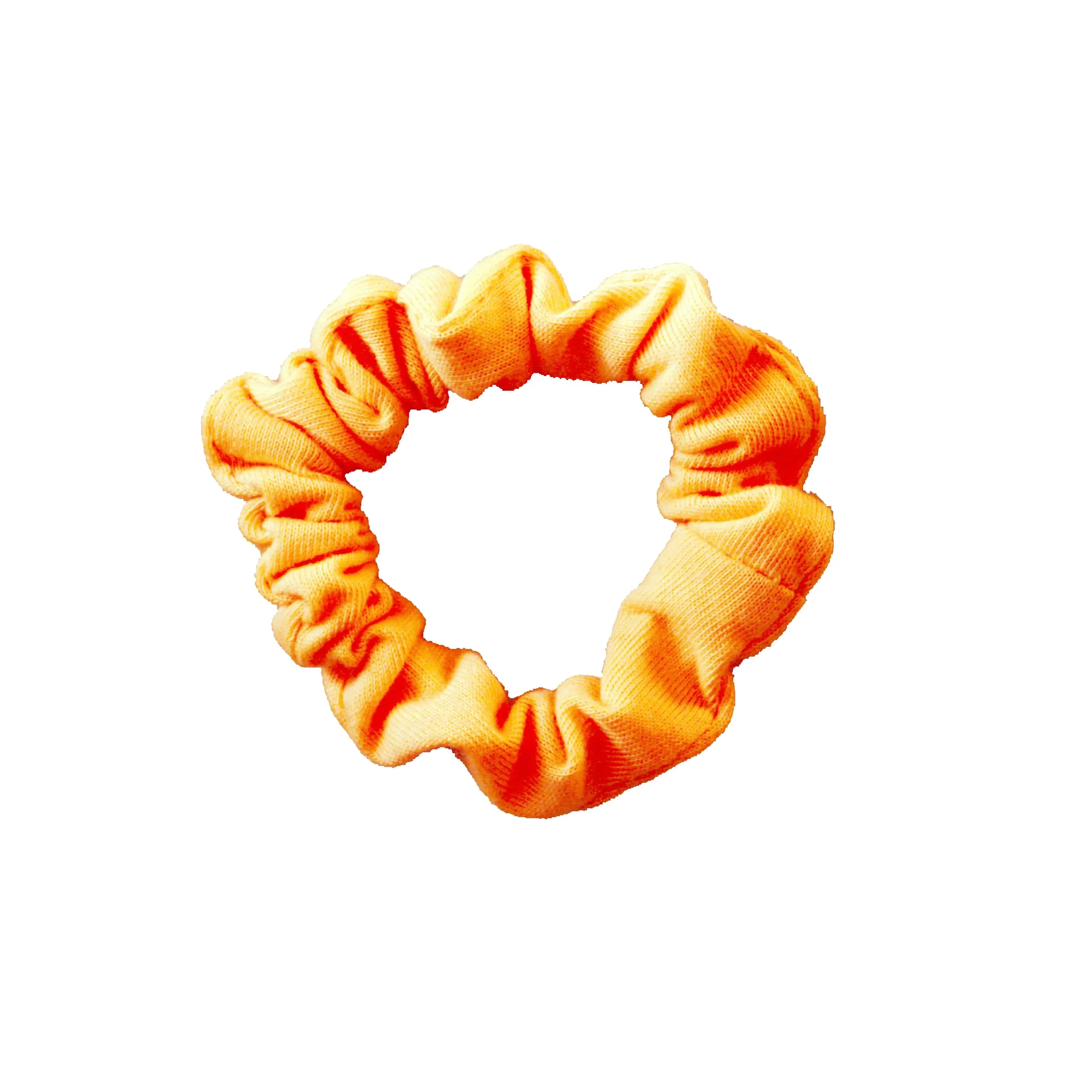 Amelia Beauty, Medium Neon Orange Jersey Scrunchies, 2.5in Diameter, Gentle on Hair, Strong Hold, No Snag, No Dents or Creases. 10 Pack