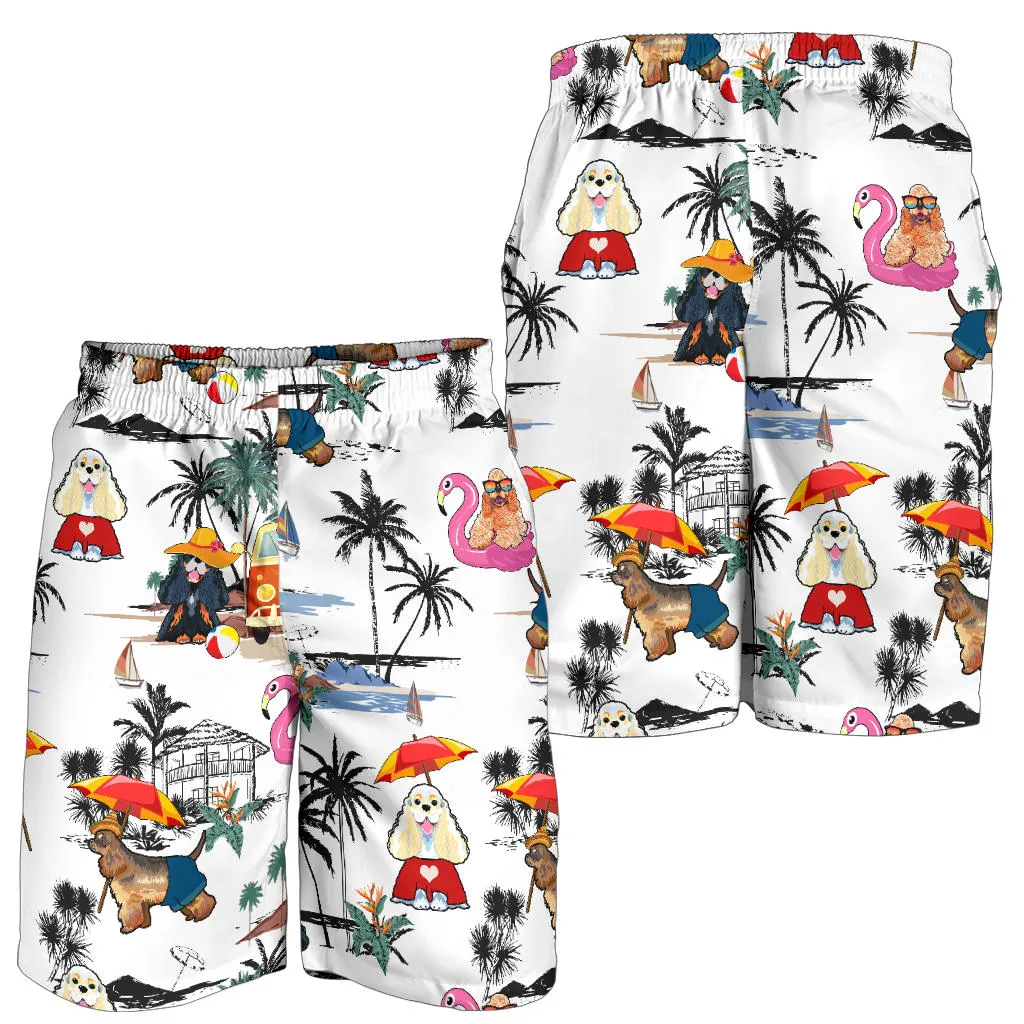 American Cocker Spaniel-Summer Beach Mens Shorts