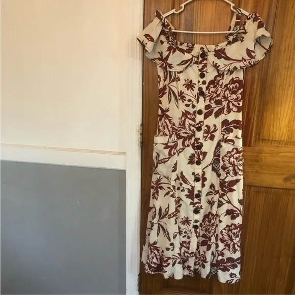 Anthropologie Oahu Linen Summer Dress