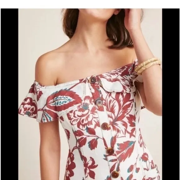 Anthropologie Oahu Linen Summer Dress