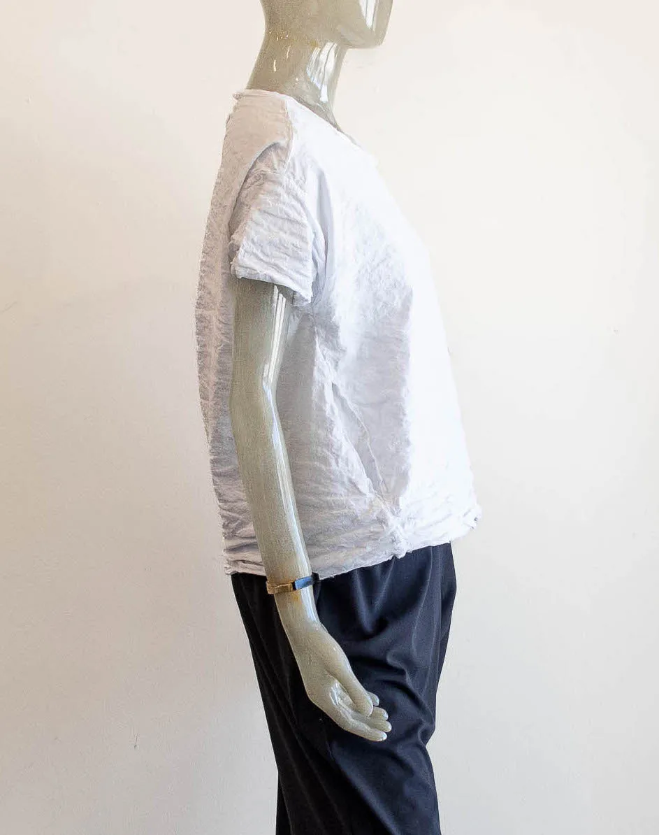 Aquamente White Cotton Crinkle Blouse