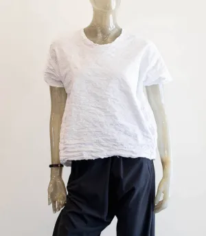 Aquamente White Cotton Crinkle Blouse
