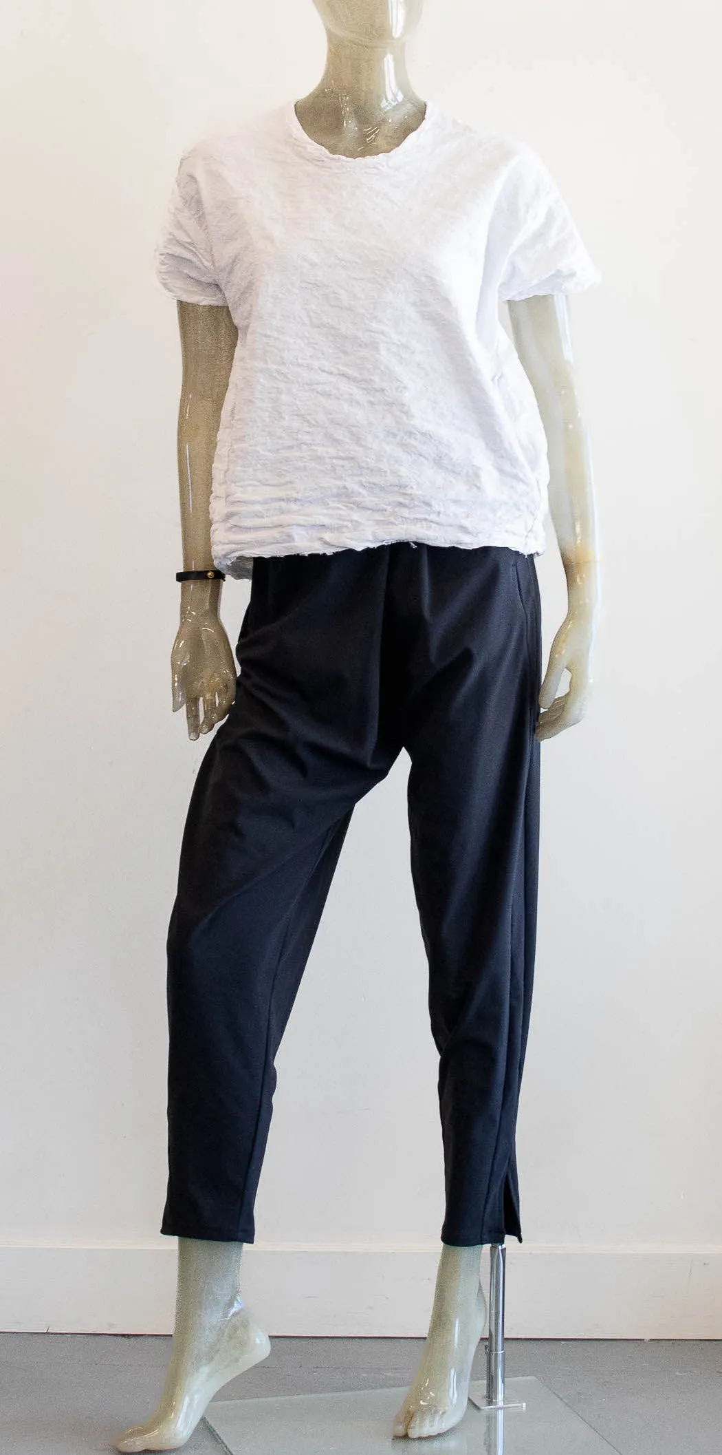 Aquamente White Cotton Crinkle Blouse