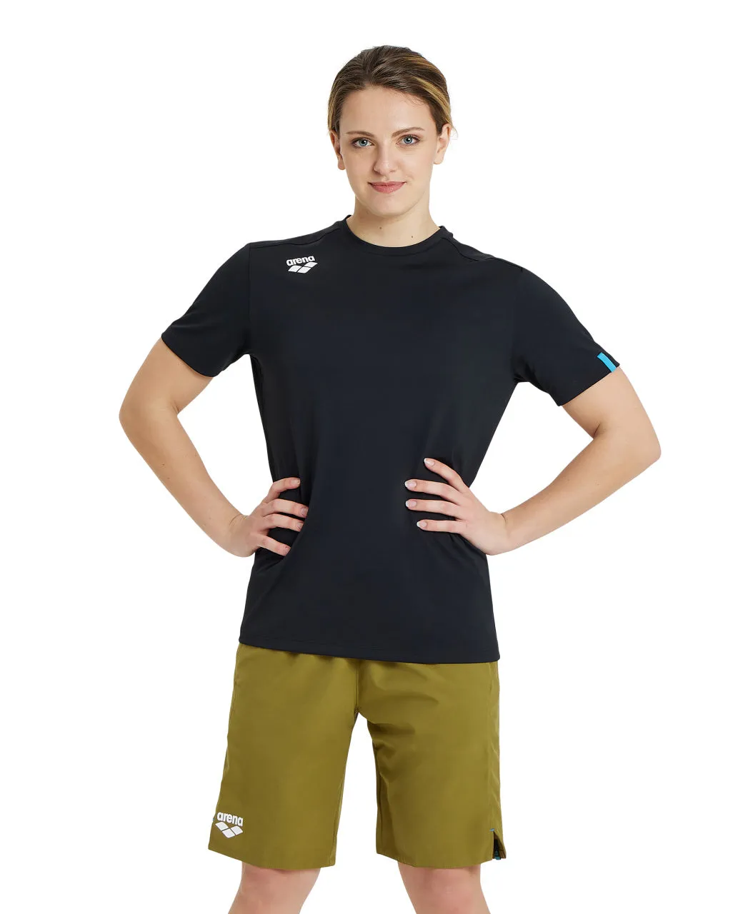 Arena Team Unisex Solid T-Shirt - Black