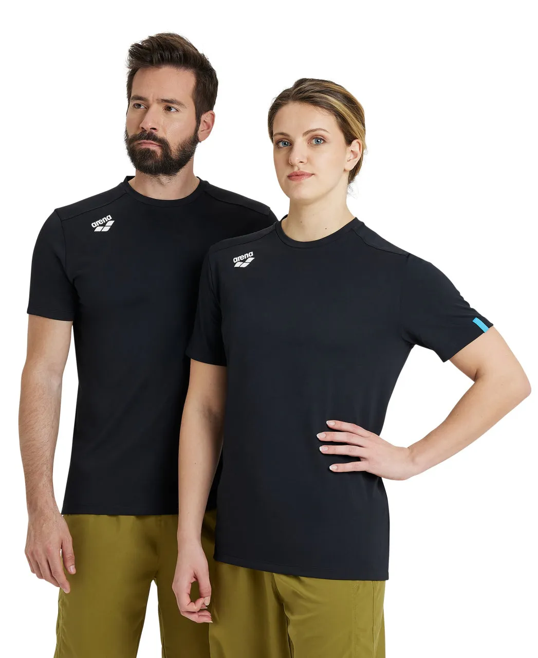Arena Team Unisex Solid T-Shirt - Black