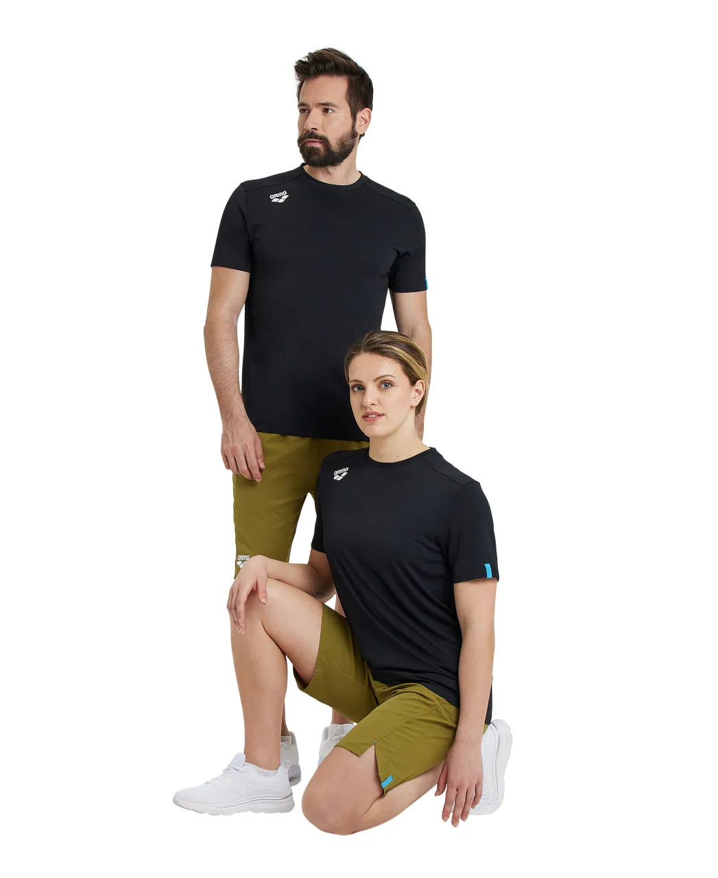 Arena Team Unisex Solid T-Shirt - Black