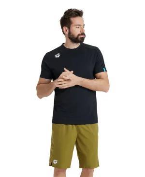 Arena Team Unisex Solid T-Shirt - Black
